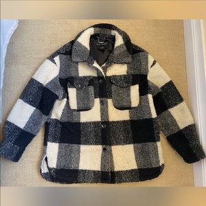 jacket, black/white, size M